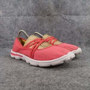 Lands End Shoes Womens 9 Mary Jane Slip On Flats Casual Active Pink Comfort Walk
